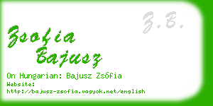 zsofia bajusz business card