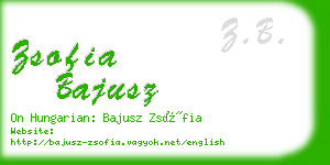 zsofia bajusz business card
